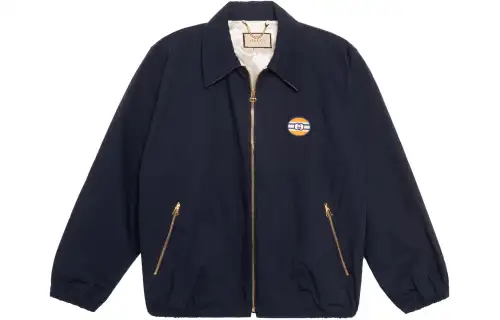 GUCCI Logo Patch Zip Up Jacket