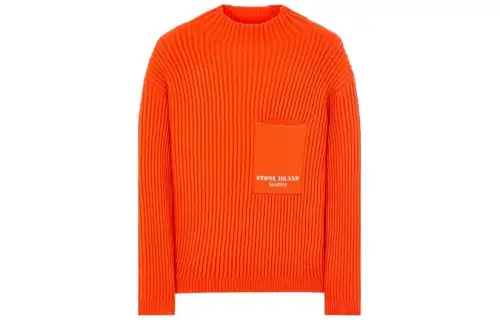 STONE ISLAND Sweaters Unisex Lobster Red Crew Neck Moderate Other