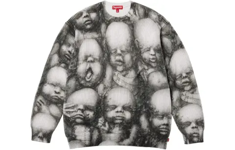 Supreme X H.R. GIGER FW23 WEEK8 H.R. GIGER SWEATER Knitwear Unisex Multicolor
