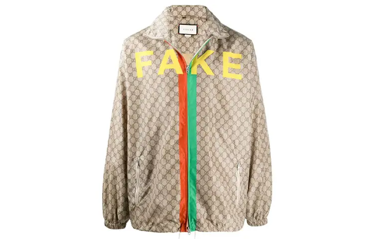 【Previous Season】GG Supreme canvas 'Not Fake'-print jacket