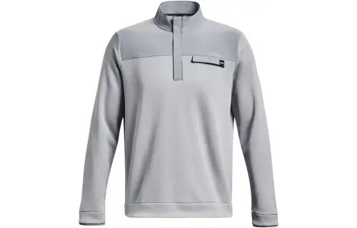 Under Armour Storm Sweaters Men's Gray Stand Collar Thickened And Fleece Lined Other