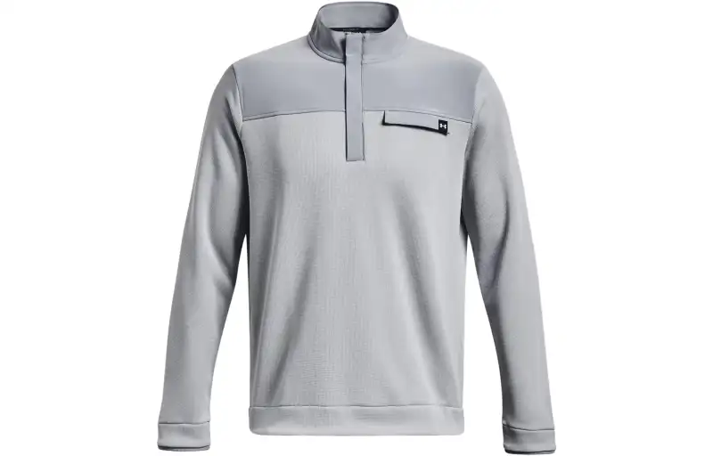 Under Armour Storm Sweaters Men's Gray Stand Collar Thickened And Fleece Lined Other