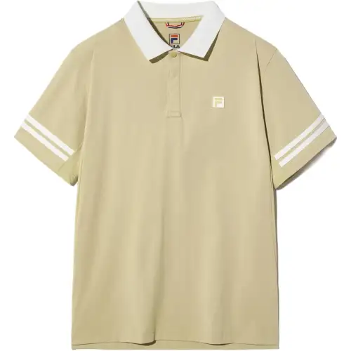 FILA Polo Shirts Men's Beige Polo Collar Thin Other
