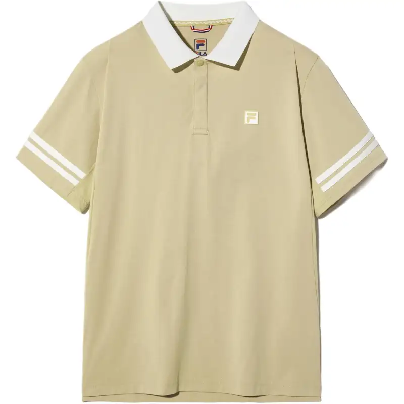 FILA Polo Shirts Men's Beige Polo Collar Thin Other