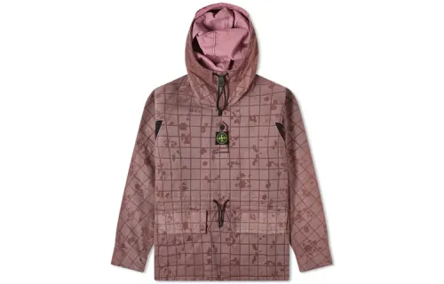 STONE ISLAND Jackets Men's Light Purple Hooded Moderate Other