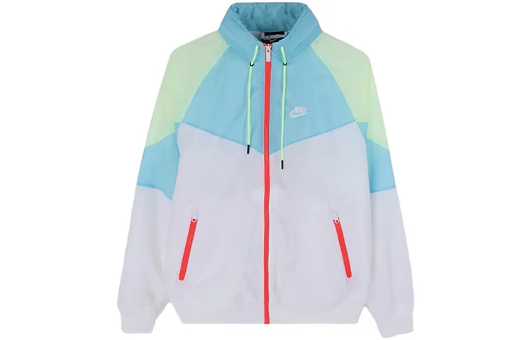 Nike Retro Sports Stand Collar Jackets Men's Blue White