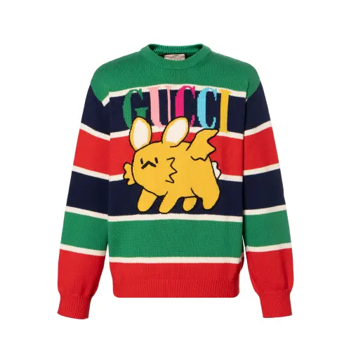GUCCI Sweaters Men's Multicolor Crew Neck Moderate Other