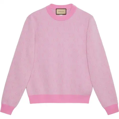 GUCCI Monogram-jacquard Wool Jumper