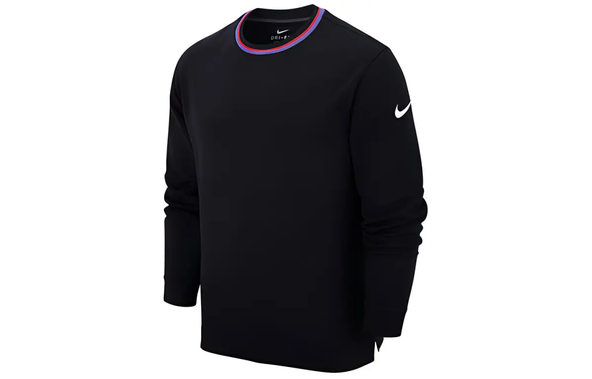 Nike Sweatshirts Men's Black Crew Neck Moderate Regular