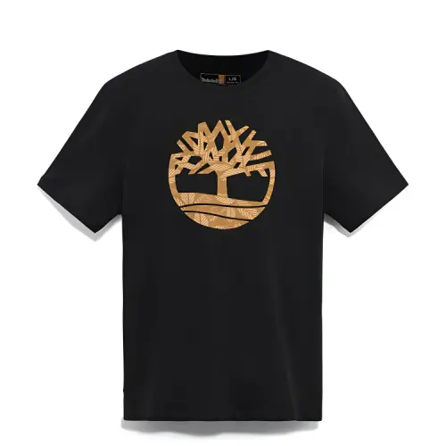 Timberland T Shirts Men's Black Crew Neck Straight Fit