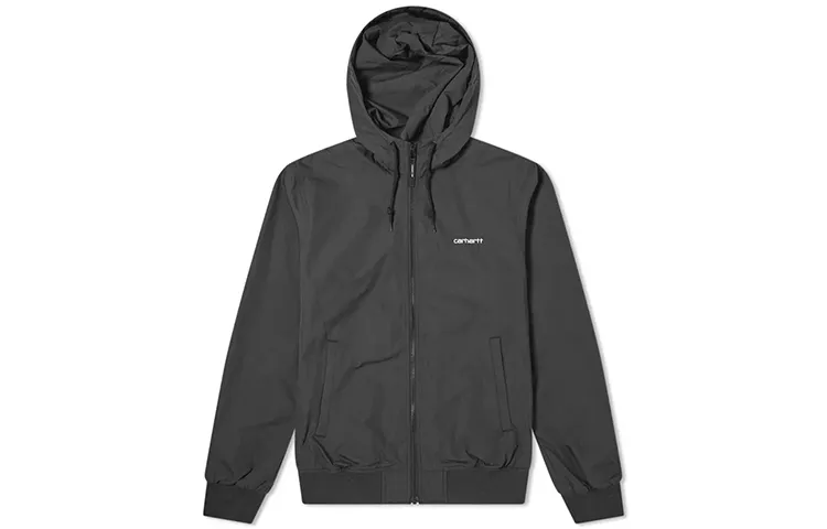 Carhartt WIP Jackets Men's Black Hooded (Non-detachable) Thickened Straight Fit