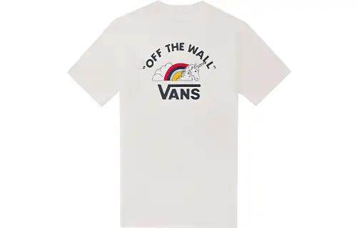Vans T Shirts Unisex White Crew Neck Moderate Straight Fit