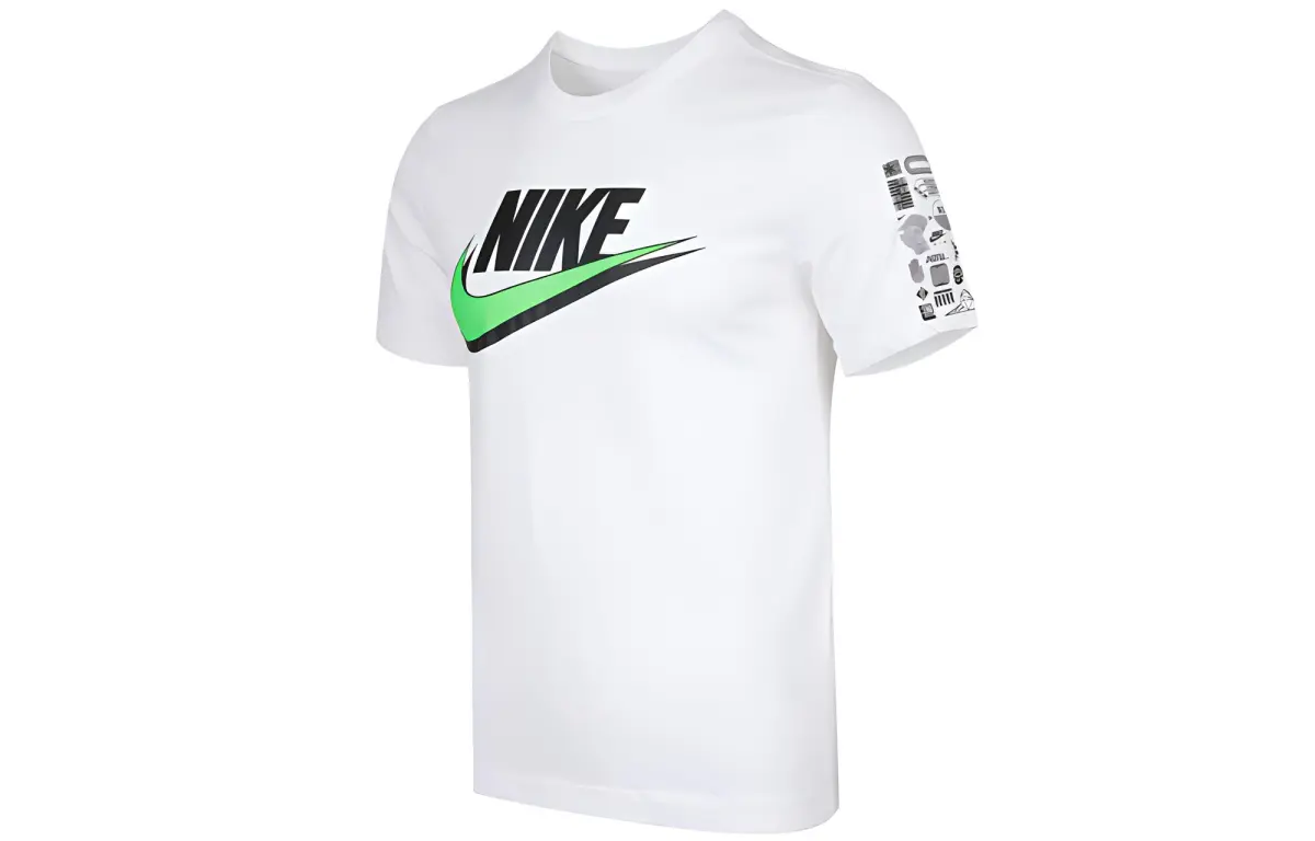 Nike T-Shirts Men's White Crew Neck Moderate Other