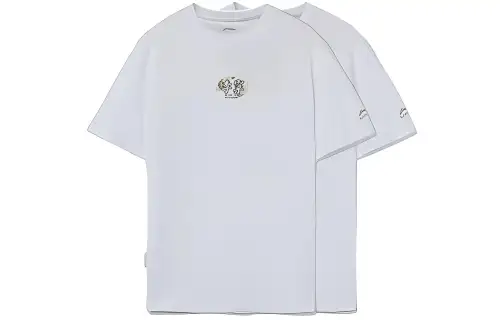 Li Ning Sports Fashion Collection T Shirt Men's 2 Pack White