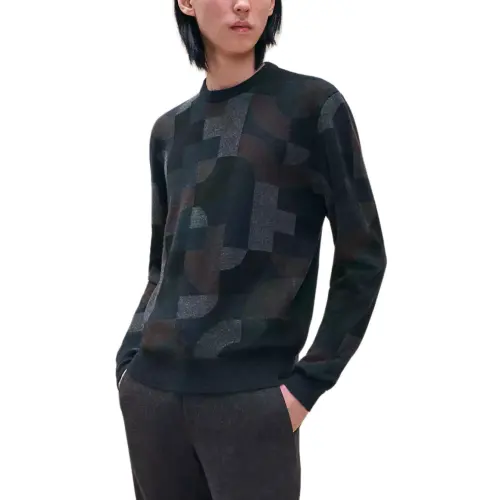 HERMES Cashmere Sweater Men's Marine Blue