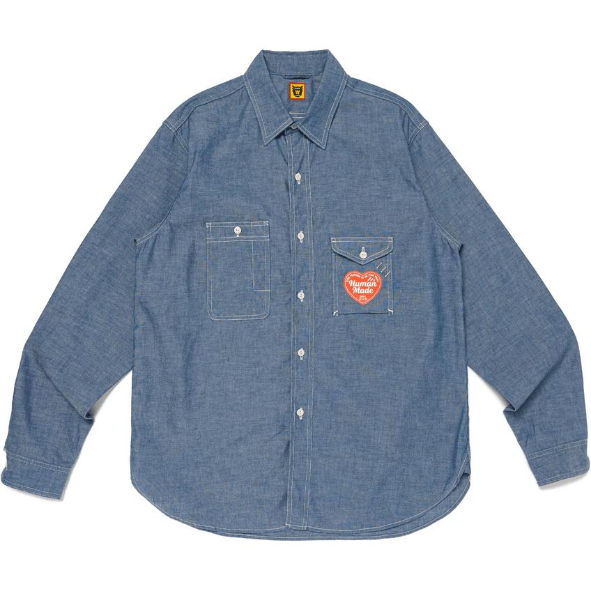 Рубашка Human Made FW24 (синяя)