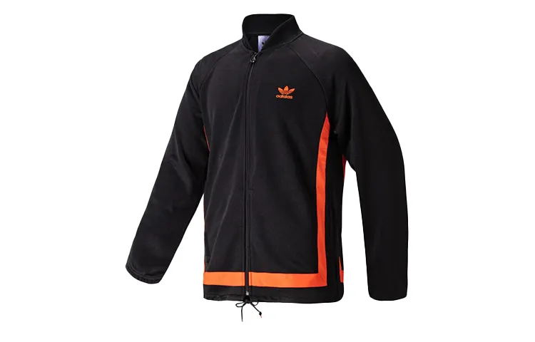 Adidas Originals Jackets Men's Black Orange Stand Collar Moderate Other