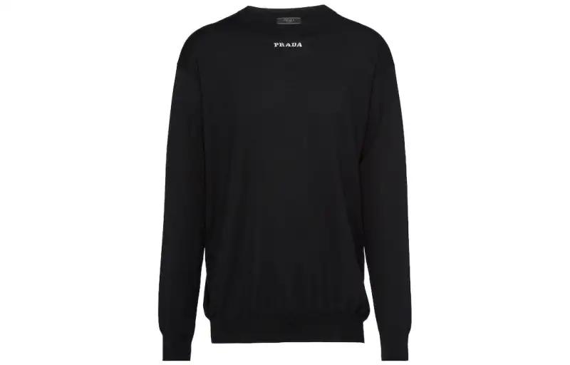 Prada intarsia-logo cashmere jumper
