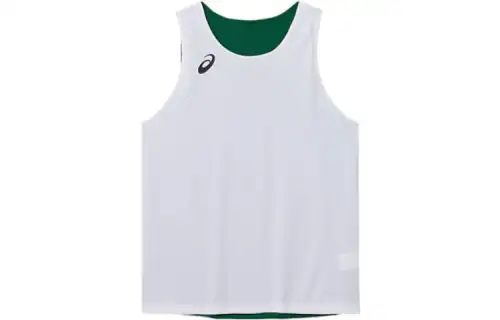 ASICS Tank Tops Men's White Crew Neck Moderate Straight Fit