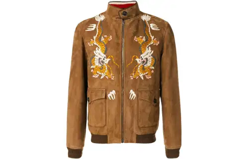 GUCCI Jackets Men's Umber Stand Collar Moderate Other