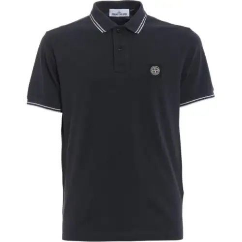 STONE ISLAND Logo Patch Short-Sleeved Polo Shirt