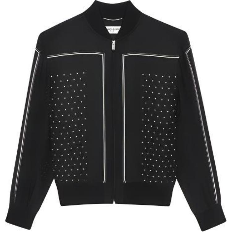 Saint Laurent polka-dot pattern bomber jacket