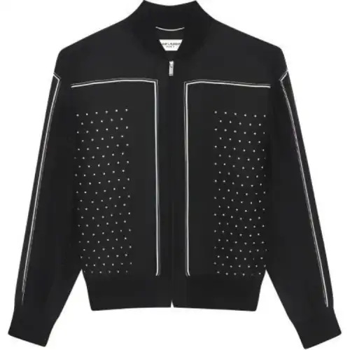 Saint Laurent polka-dot pattern bomber jacket