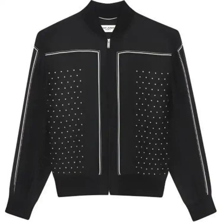 Saint Laurent polka-dot pattern bomber jacket