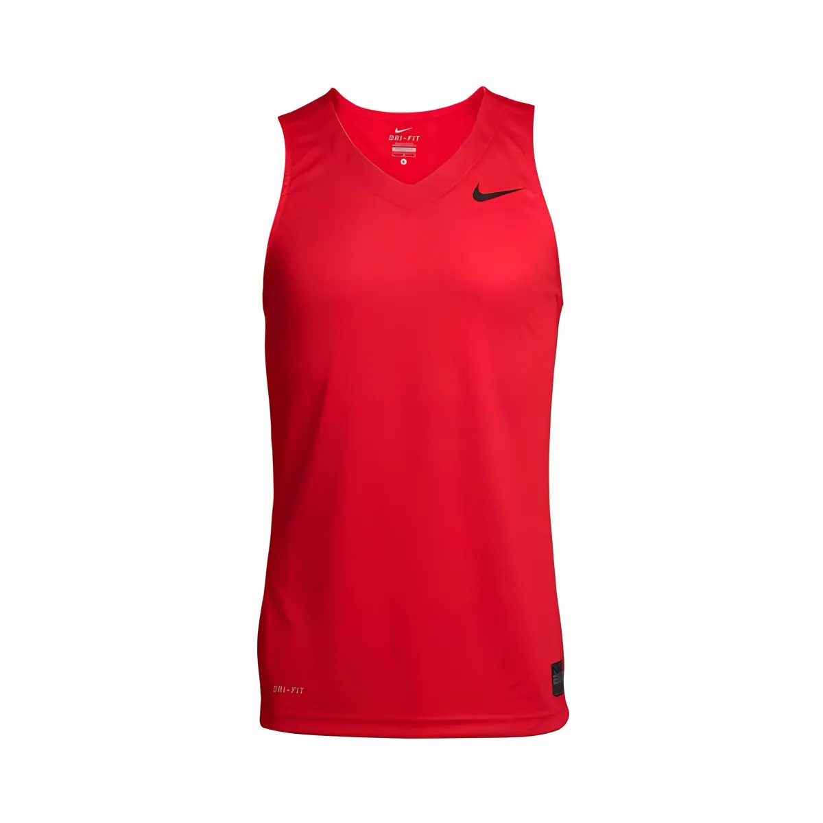 Nike Tank Tops Men's Red Crew Neck Moderate Straight Fit