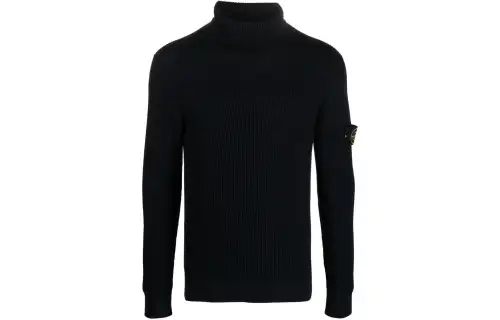 Stone Island Compass-patch roll-neck jumper
