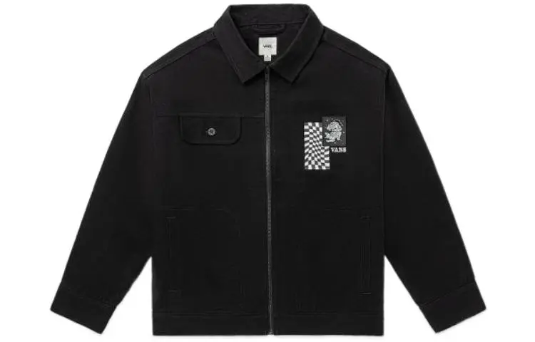 Vans Jackets Unisex Black Lapel Moderate Workwear