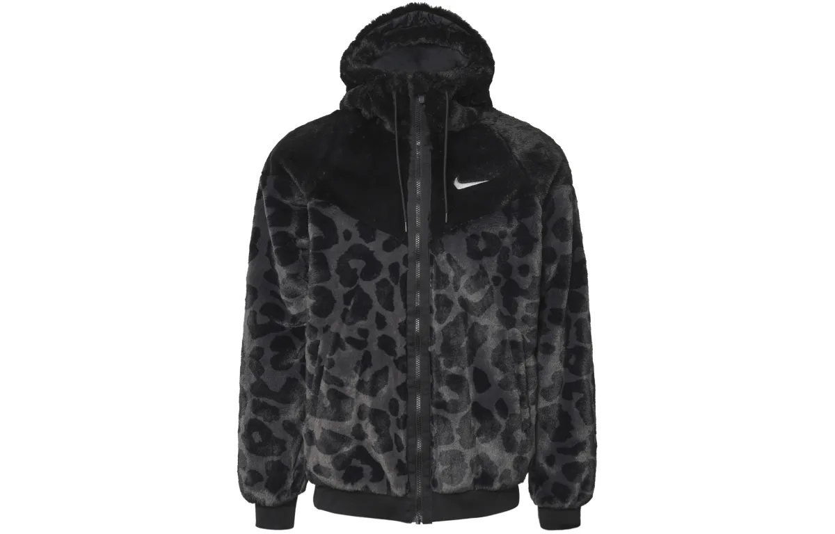 Nike Jackets Men's Black Hooded Thickened Other
