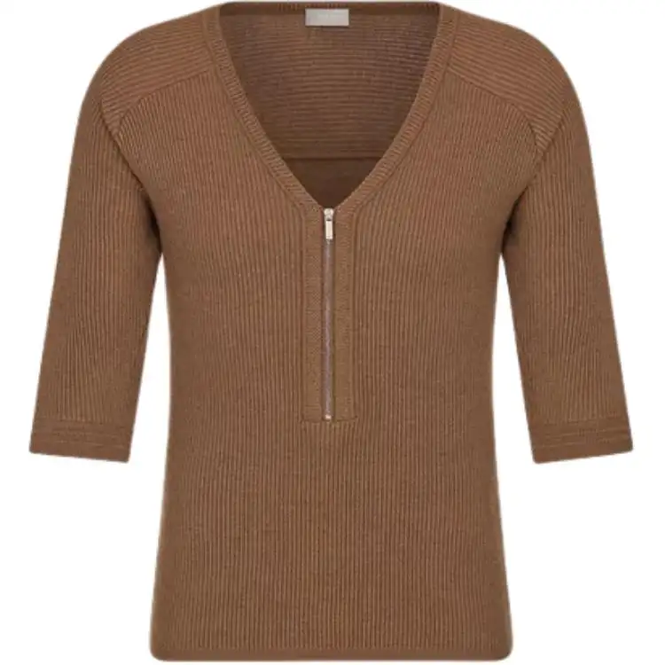 DIOR Knitwear Men's Brown V Neck Moderate Other