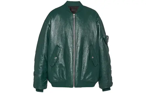 Prada leather bomber jacket