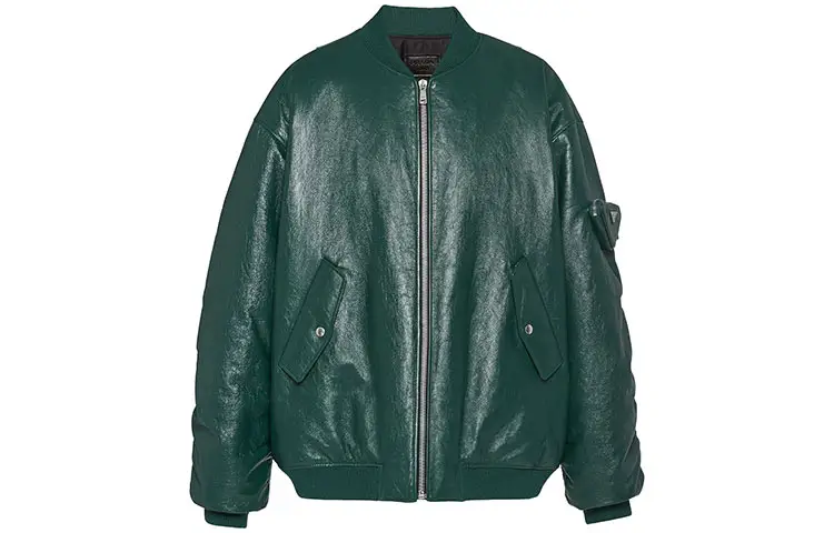 Prada leather bomber jacket