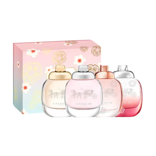COACH Coach New York Women's Perfume Sample Set Four-piece New York Women's Light/New York Women's Intense/Hua Fu Rui/Hua Fu Yan Rhyme/The Name of the Rose Eau de Toilette EDT 4.5ml*4 Birthday gift for girlfriend or bestie Floral fragrance