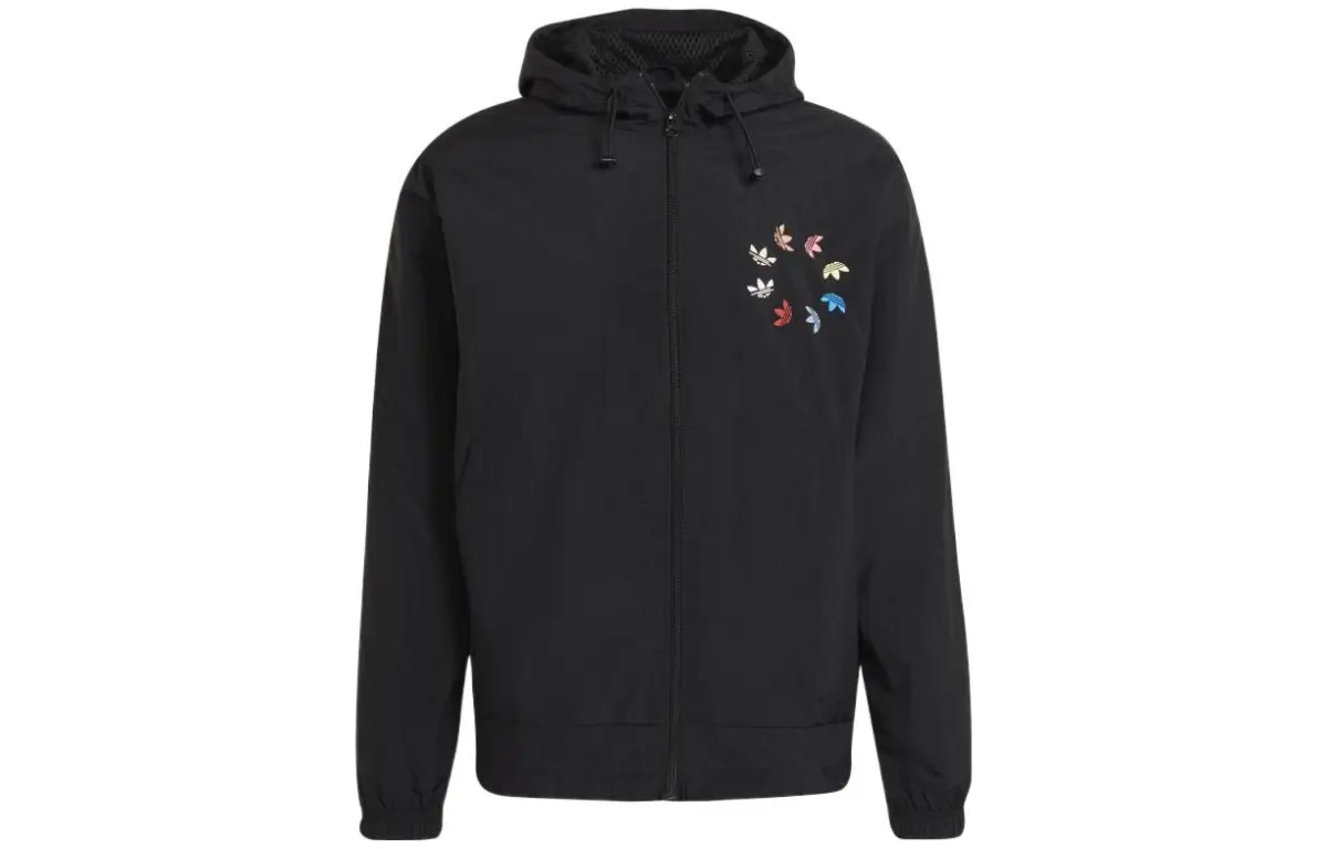 Adidas Jackets Men's Black Hooded (Non-detachable) Moderate Straight Fit