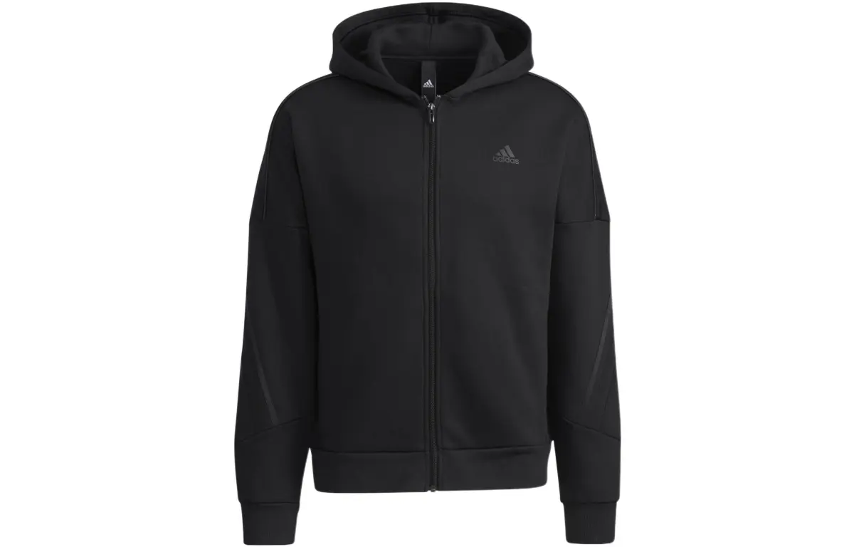 Adidas Jackets Men's Black Hooded Moderate Other
