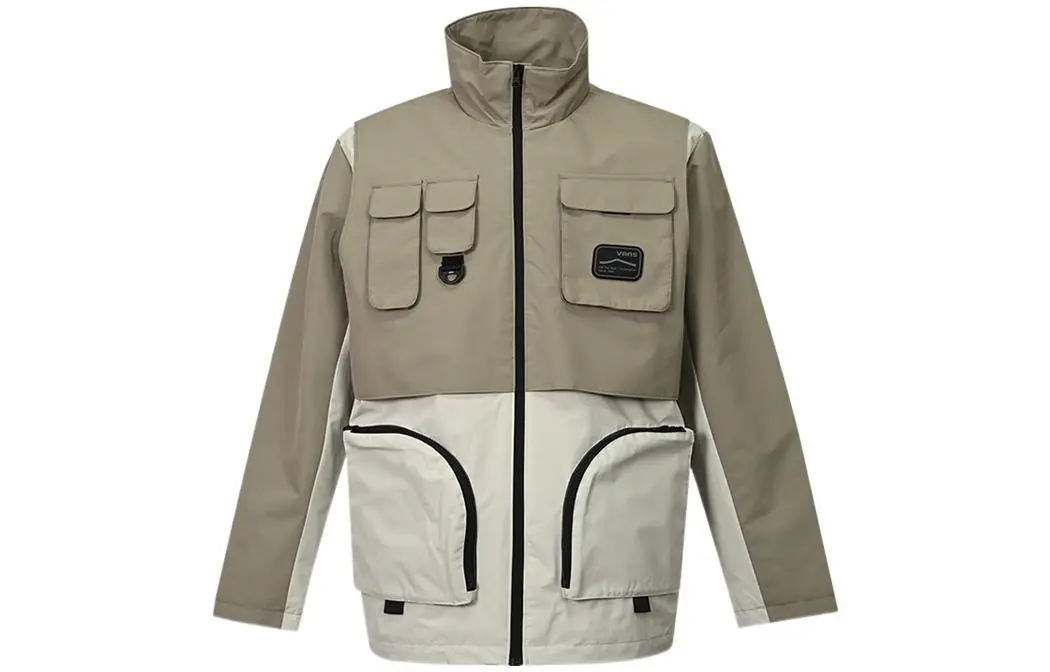 Vans Jackets Men's Khaki Stand Collar Moderate Workwear