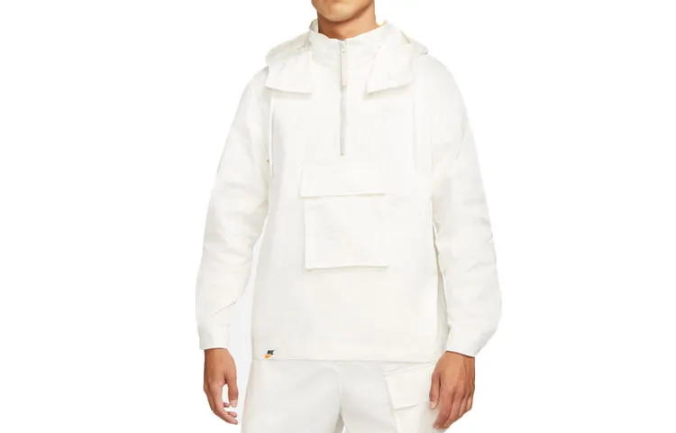 Nike Waffle Anorak Drawstring Pullover Jacket
