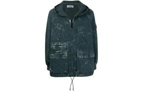 STONE ISLAND Jackets Men's Blue Hooded Moderate Other