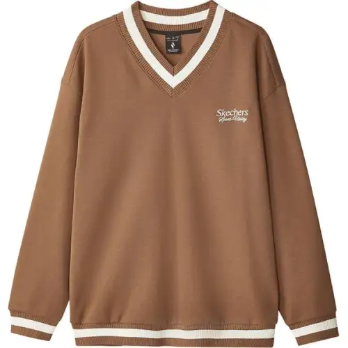 Skechers Sports League Collection Sweatshirt Men's Caramel Coffee