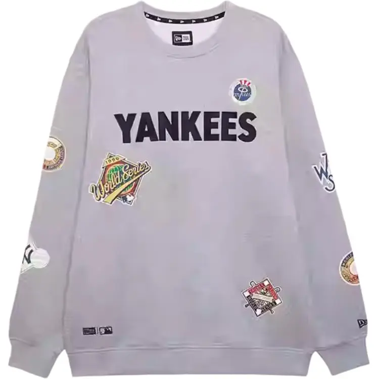 New Era FW24 MLB New York Yankees, World Series Print Fleece Lined Crew Neck Pullover Long Sleeved American Sweatshirt