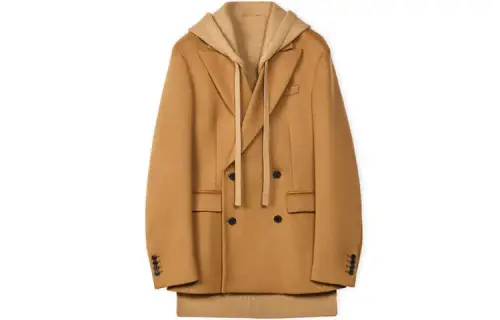 LOEWE Jackets Men's Camel Hooded Moderate