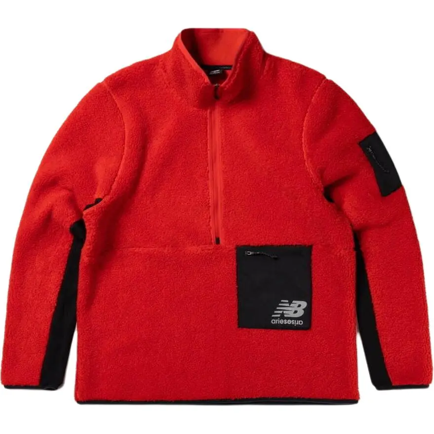 New Balance X Aries Jackets Men's Red Stand Collar Moderate Straight Fit