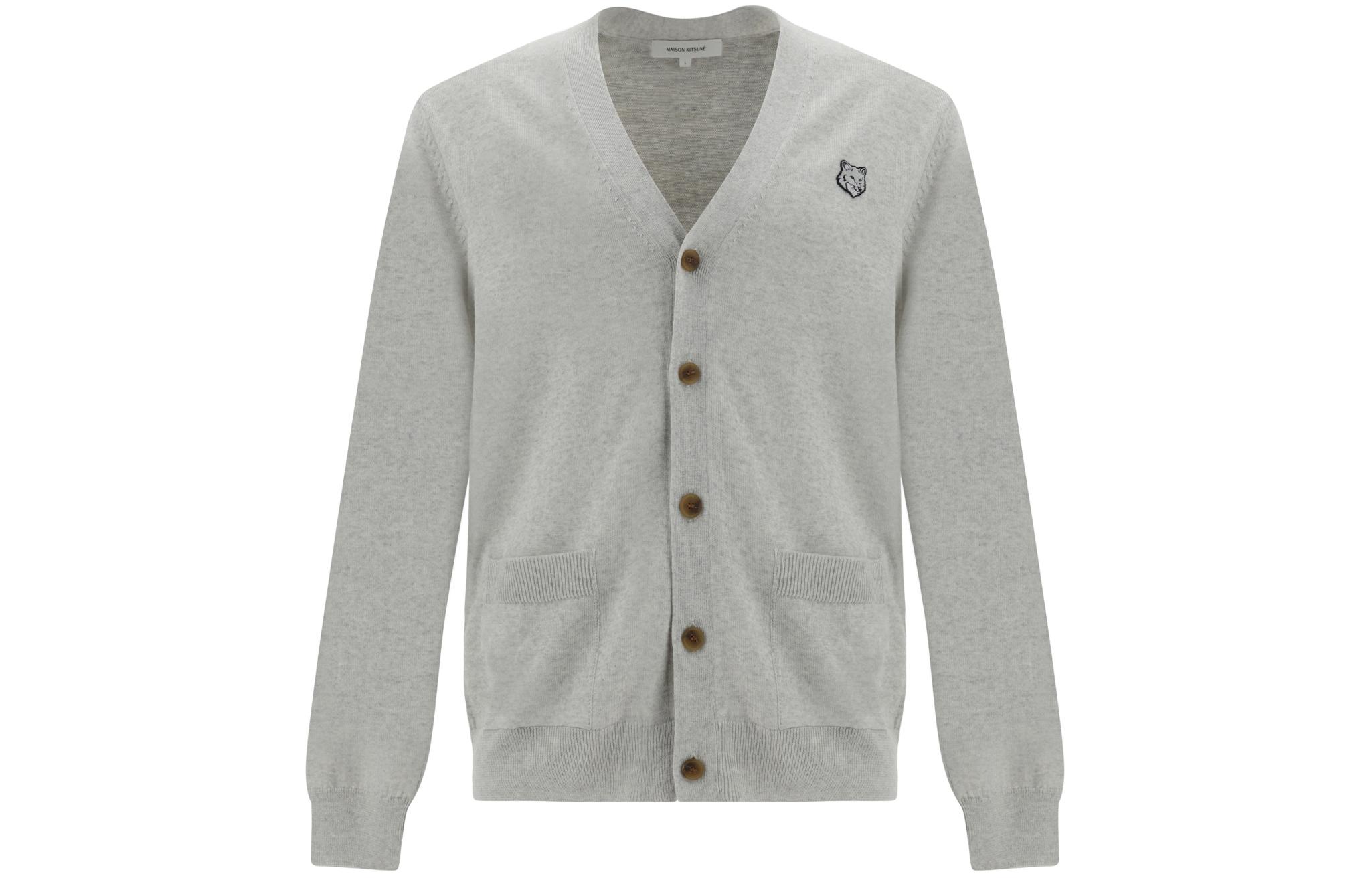 Мужской кардиган Maison Kitsune (светло-серый)