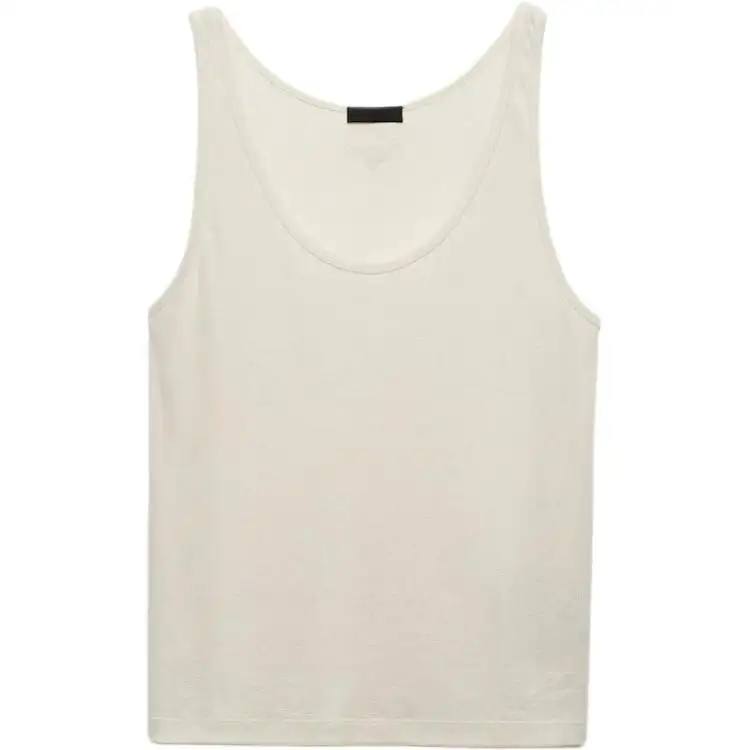 PRADA Linen And Cotton Tank Top