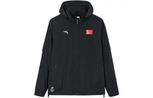 ANTA Jackets Men's Black Hooded Moderate Other