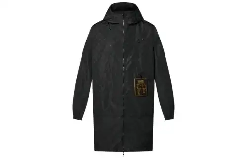 Lv Mid Length Monogram Nylon Windbreaker