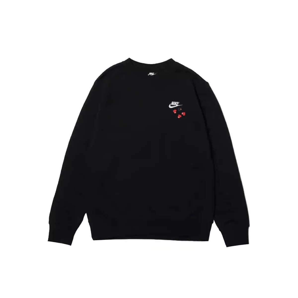 Nike Sweatshirts Men's Black Crew Neck Moderate